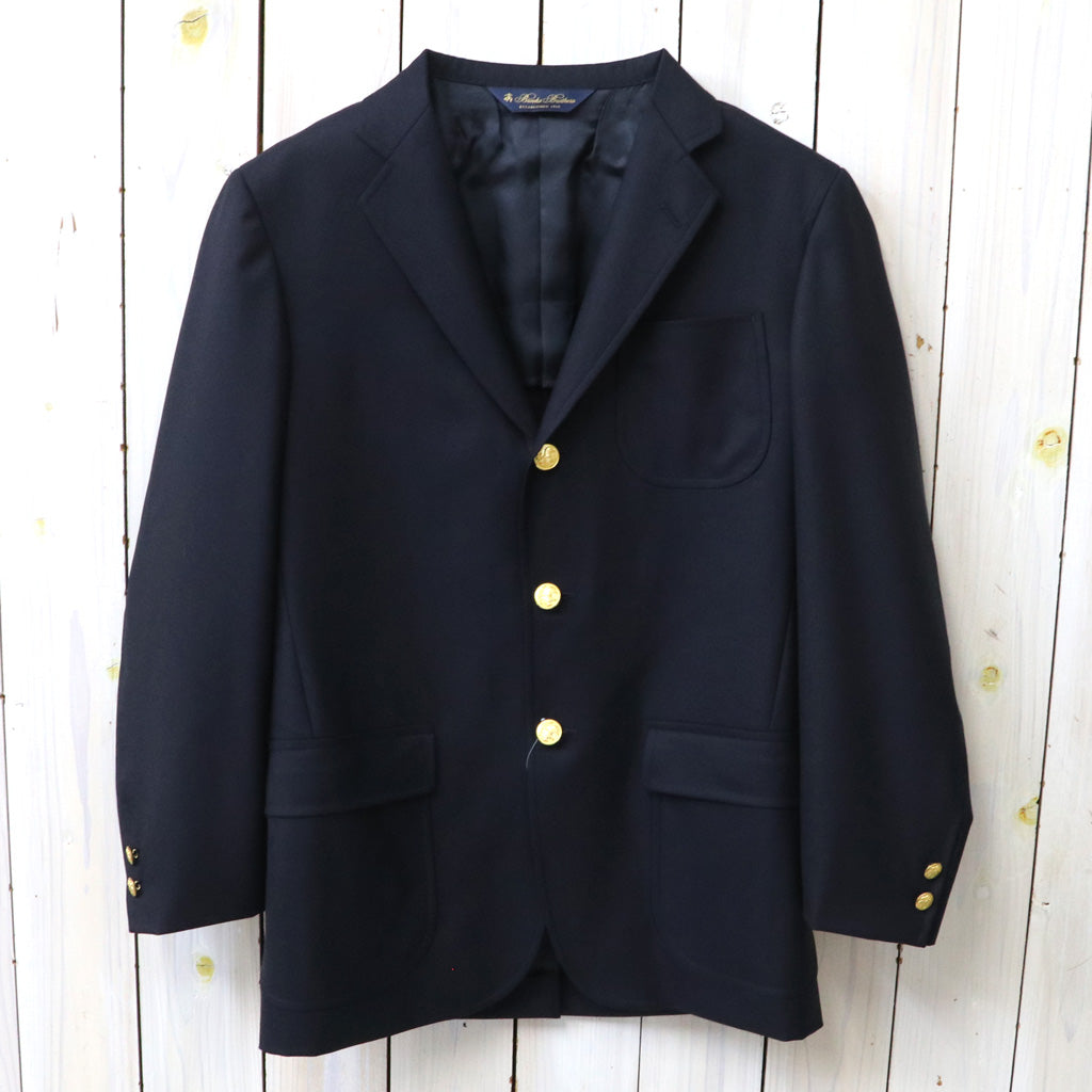 Brooks Brothers : ウールサージ 段返り3釦ブレザー Traditional Fit (Navy)