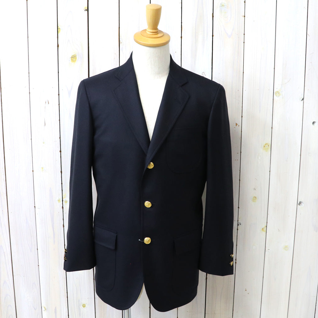 Brooks Brothers : ウールサージ 段返り3釦ブレザー Traditional Fit (Navy)