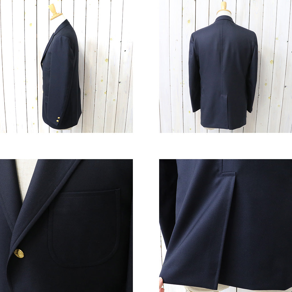 Brooks Brothers : ウールサージ 段返り3釦ブレザー Traditional Fit (Navy)