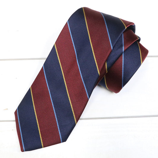 Brooks Brothers : A&S ストライプ レップタイ (BURGUNDY)