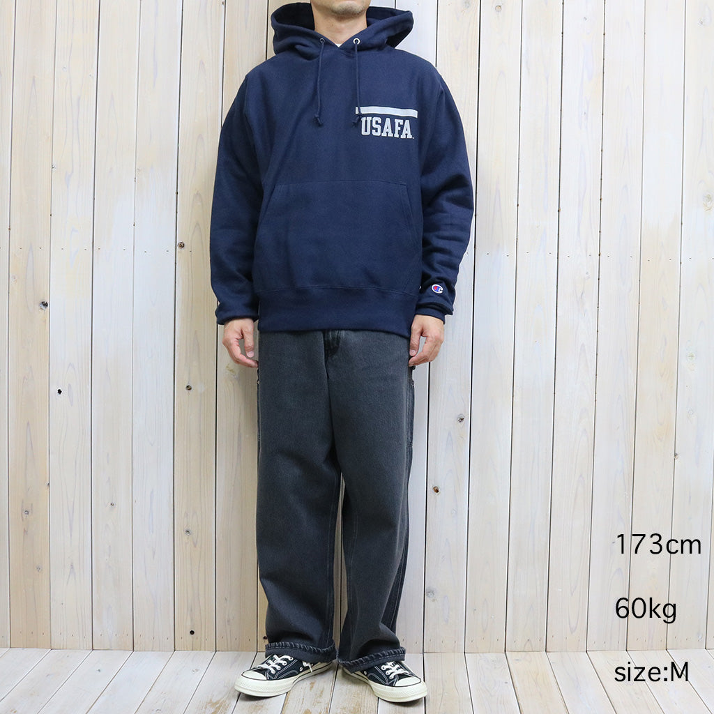 Champion『USAFA Bar Letter CHAMPION REVERSE WEAVE HOODIE』(NAVY)