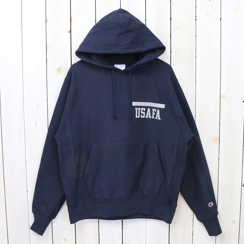 【SALE30%OFF】Champion : USAFA Bar Letter CHAMPION REVERSE WEAVE HOODIE (NAVY)