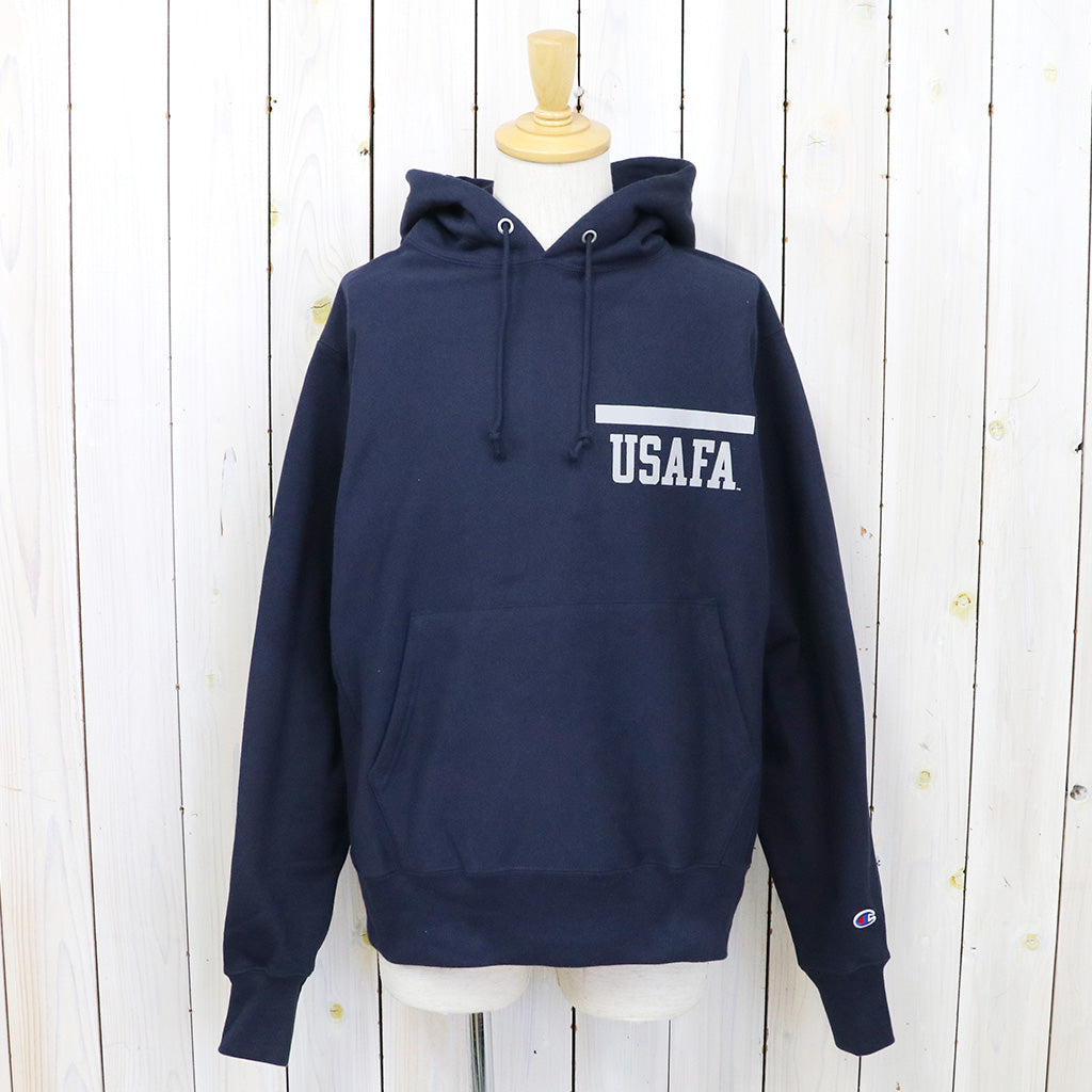 【SALE30%OFF】Champion : USAFA Bar Letter CHAMPION REVERSE WEAVE HOODIE (NAVY)