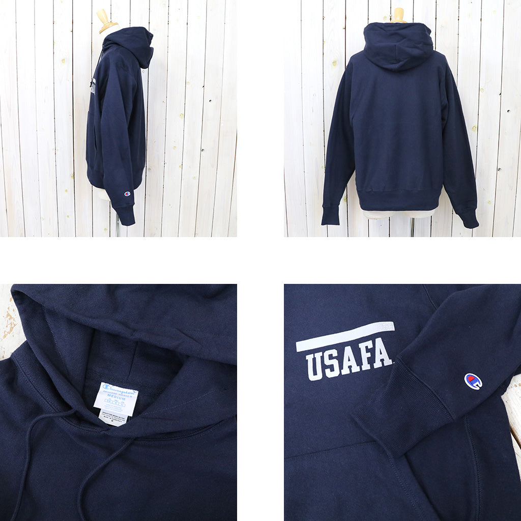 【SALE30%OFF】Champion : USAFA Bar Letter CHAMPION REVERSE WEAVE HOODIE (NAVY)