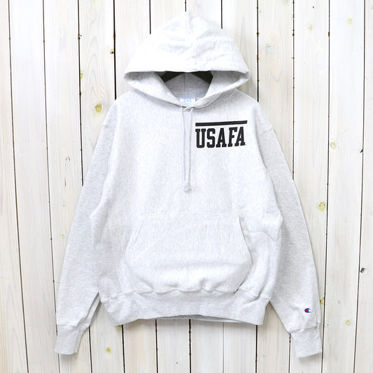 Champion『USAFA Bar Letter CHAMPION REVERSE WEAVE HOODIE』(ASH GREY)