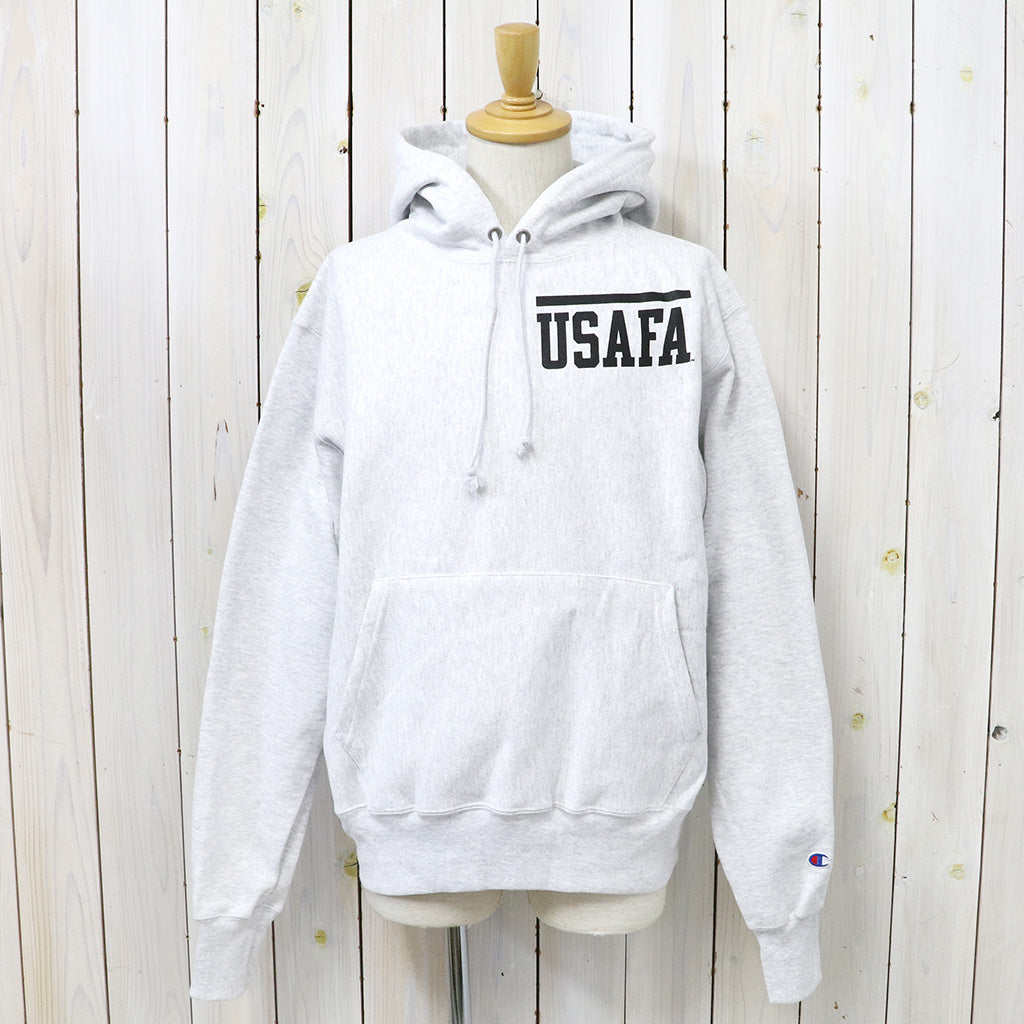 Champion『USAFA Bar Letter CHAMPION REVERSE WEAVE HOODIE』(ASH GREY)