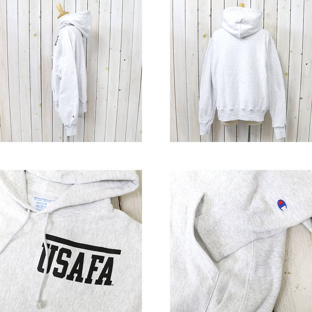 Champion『USAFA Bar Letter CHAMPION REVERSE WEAVE HOODIE』(ASH GREY)