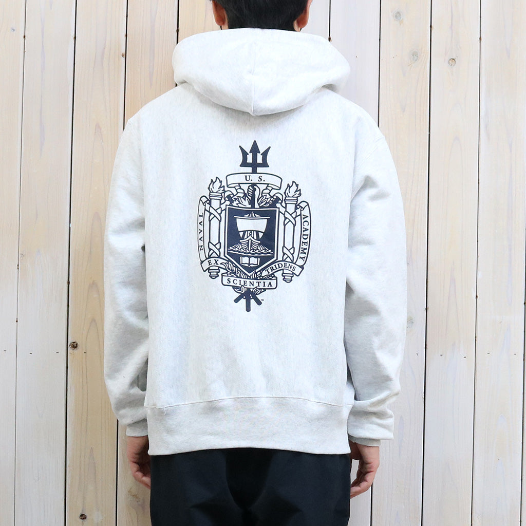 【SALE30%OFF】Champion : NAVY CHAMPION 2-SIDED REVERSE WEAVE HOOD (ASH GREY)