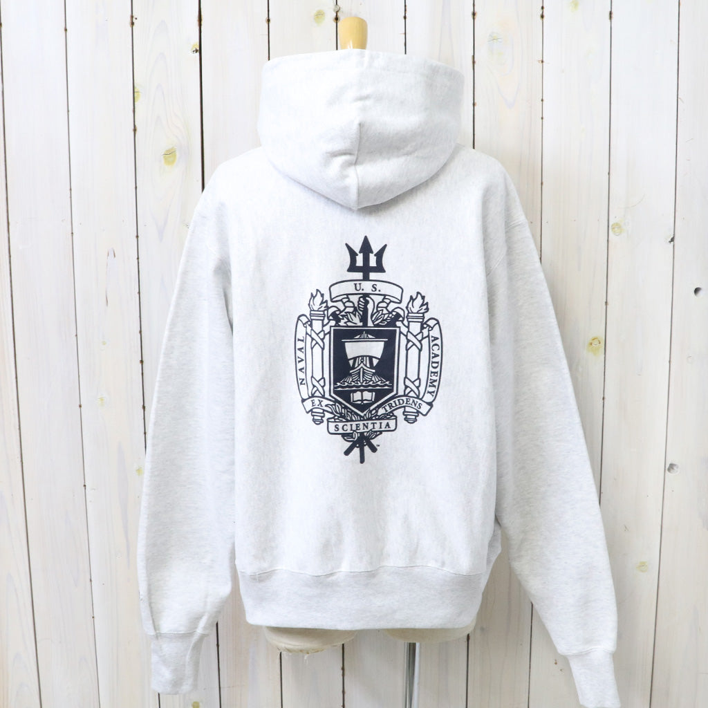 【SALE30%OFF】Champion : NAVY CHAMPION 2-SIDED REVERSE WEAVE HOOD (ASH GREY)