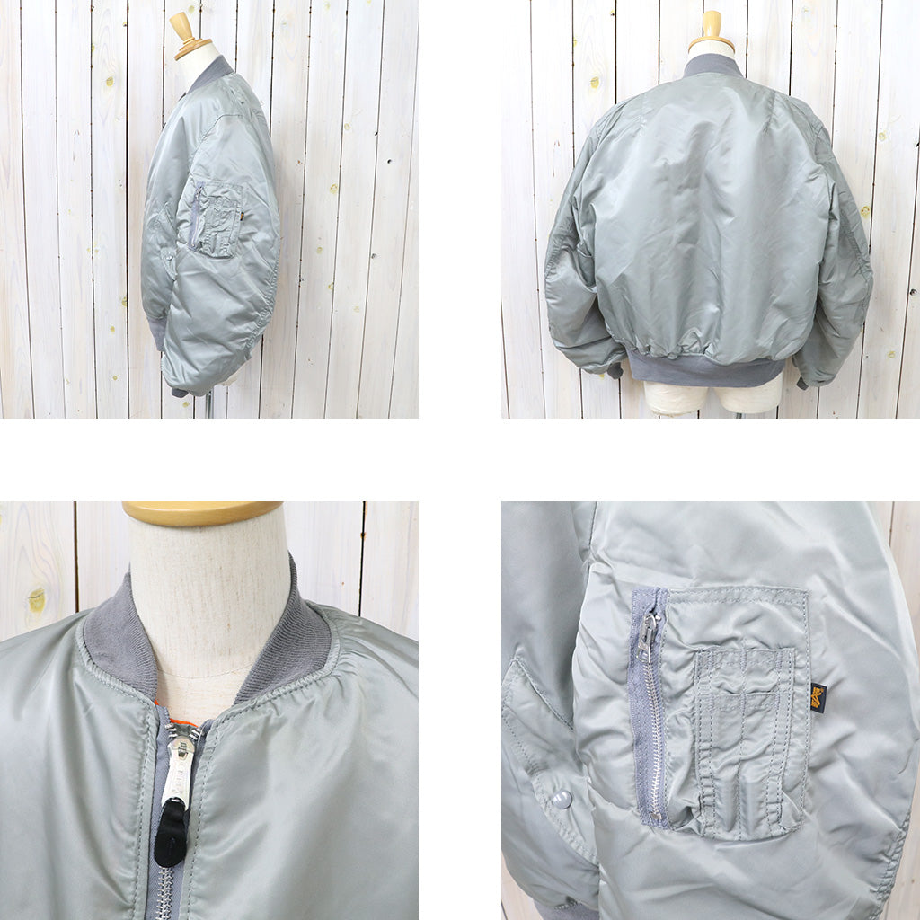 ALPHA INDUSTRIES : JACKET,FLYER’S,MAN INTERMEDIATE MA-1 (SILVER GREY)