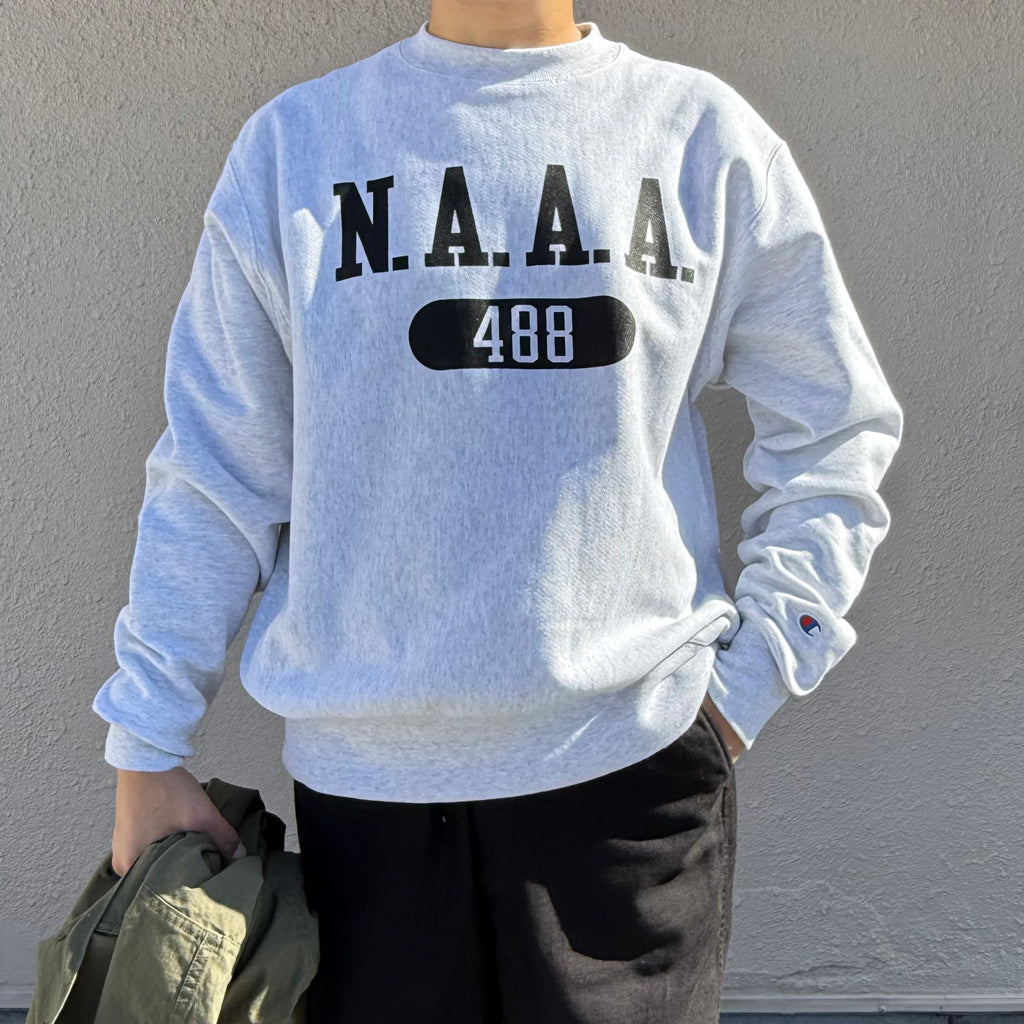 Champion : N.A.A.A CHAMPION REVERSE WEAVE CREWNECK (ASH GREY)