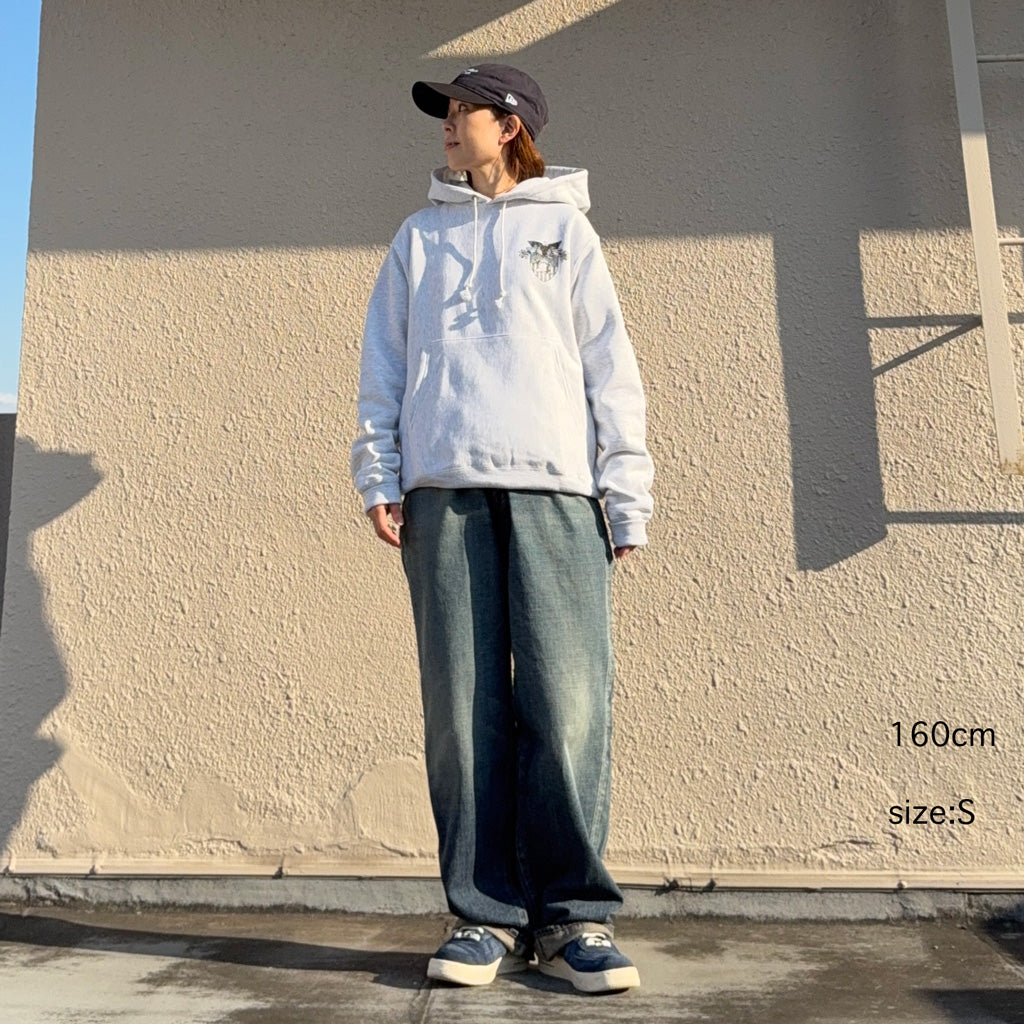 Champion : ARMY CREST CHAMPION REVERSE WEAVE HOOD (ASH GREY)