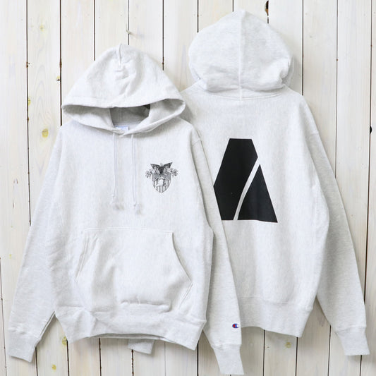 Champion : ARMY CREST CHAMPION REVERSE WEAVE HOOD (ASH GREY)