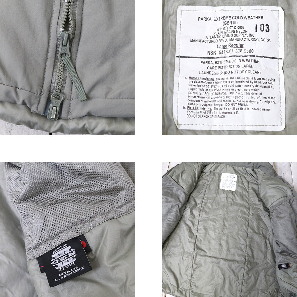 MILITARY USED : ECWCS GEN3 LEVEL7 PRIMALOFT (Large-Reglar/A)