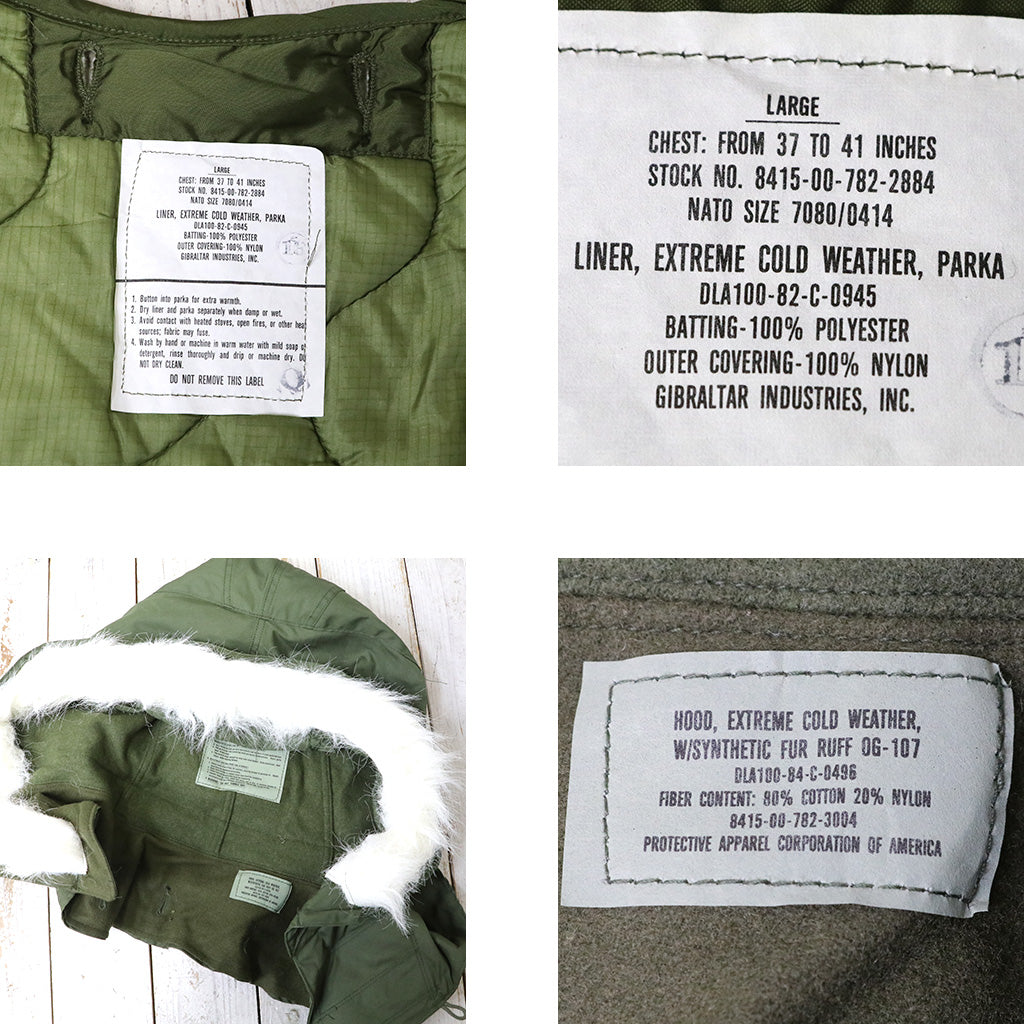 DEAD STOCK : M-65 FISH TAIL PARKA-FULL SET (LARGE/TYPE A)