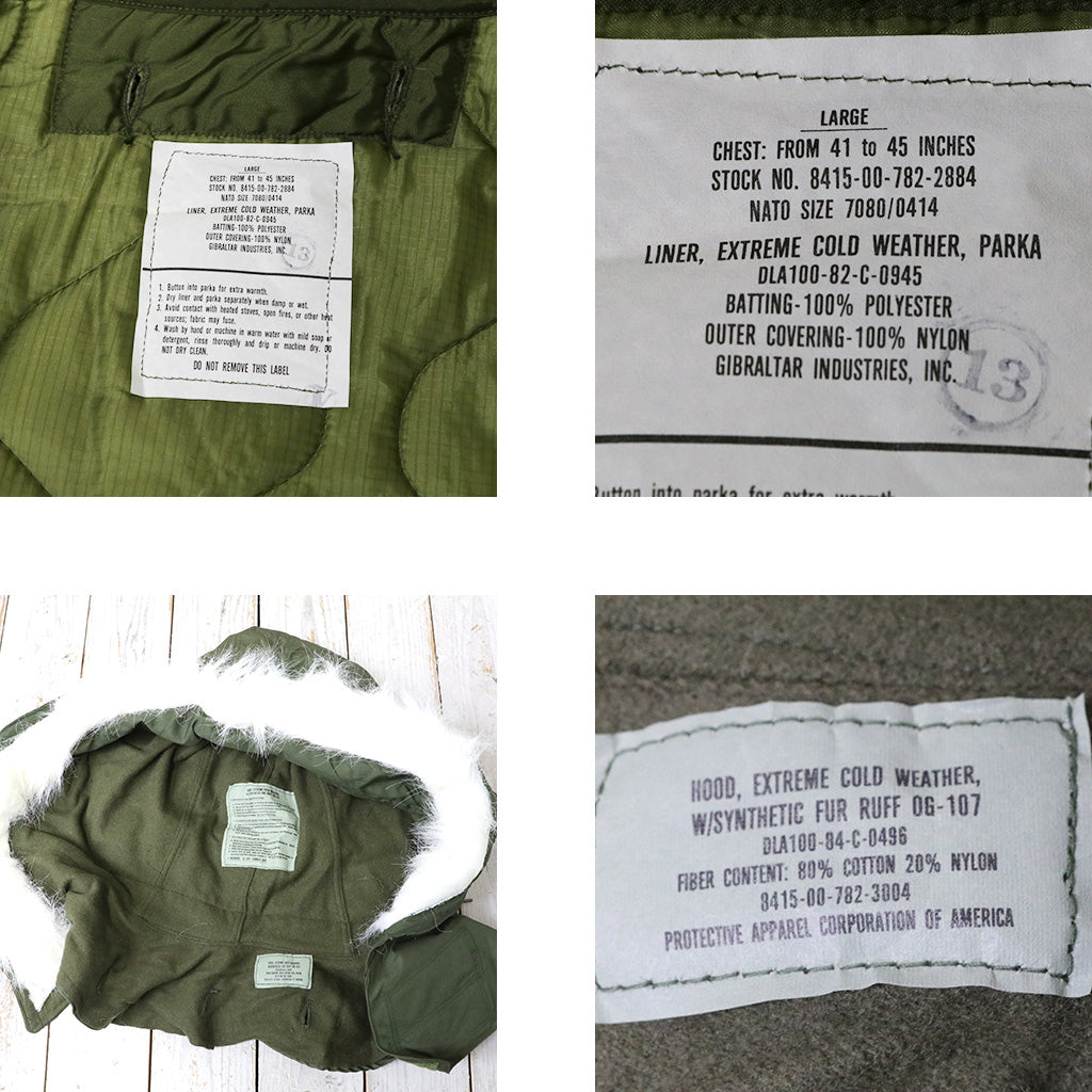 DEAD STOCK : M-65 FISH TAIL PARKA-FULL SET (LARGE/TYPE B)