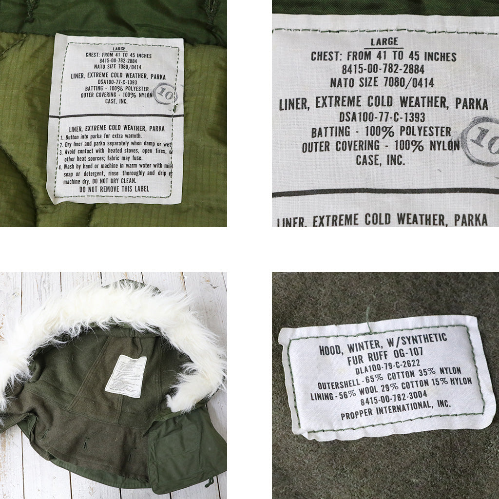 DEAD STOCK : M-65 FISH TAIL PARKA-FULL SET (LARGE/TYPE C)