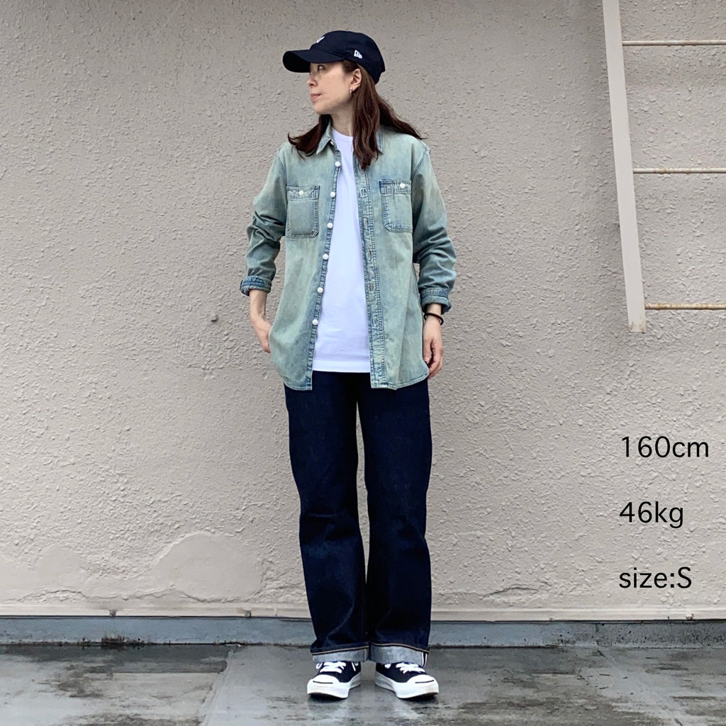 Double RL : INDIGO DENIM WORK SHIRT (MEDIUM WASH)