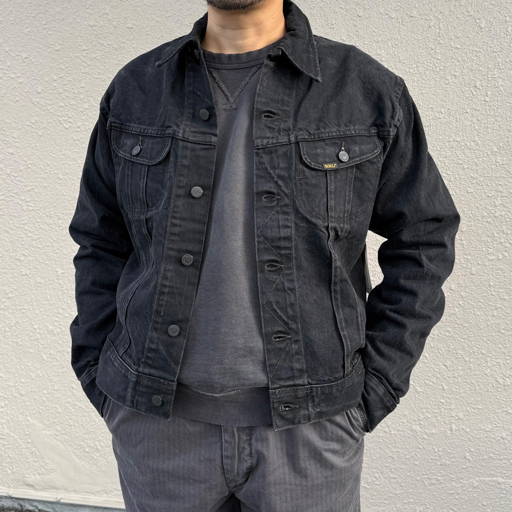 Double RL : DENIM TRUCKER JACKET (BLACK)
