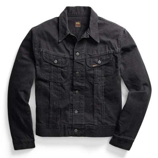 Double RL : DENIM TRUCKER JACKET (BLACK)