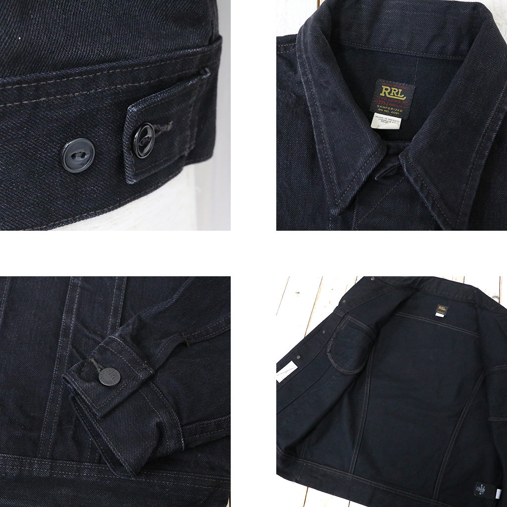 Double RL : DENIM TRUCKER JACKET (BLACK)