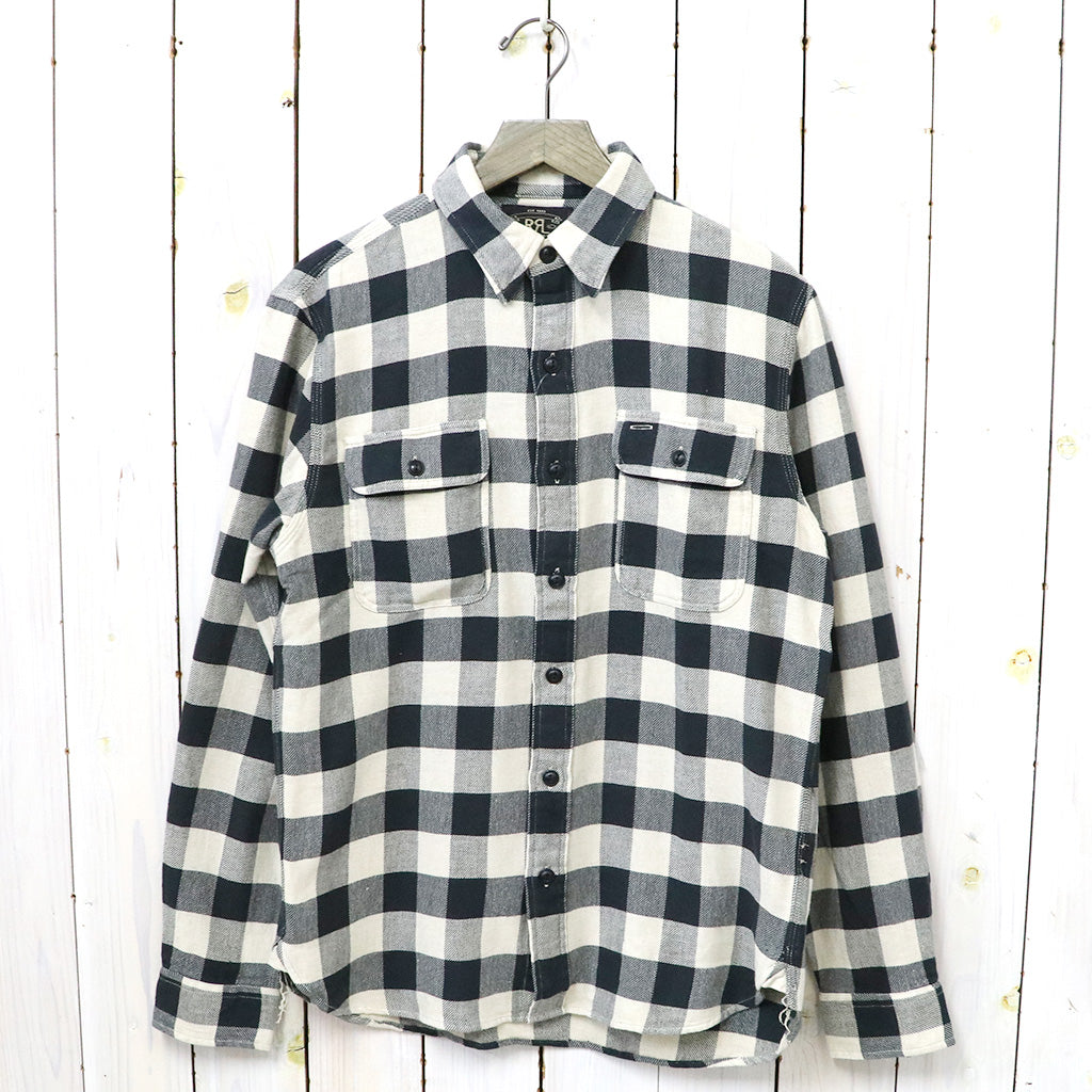 Double RL : BUFFALO CHECK TWILL WORK SHIRT (NATURAL)