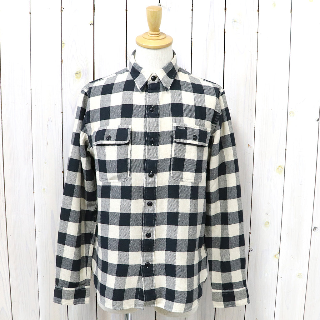 Double RL : BUFFALO CHECK TWILL WORK SHIRT (NATURAL)