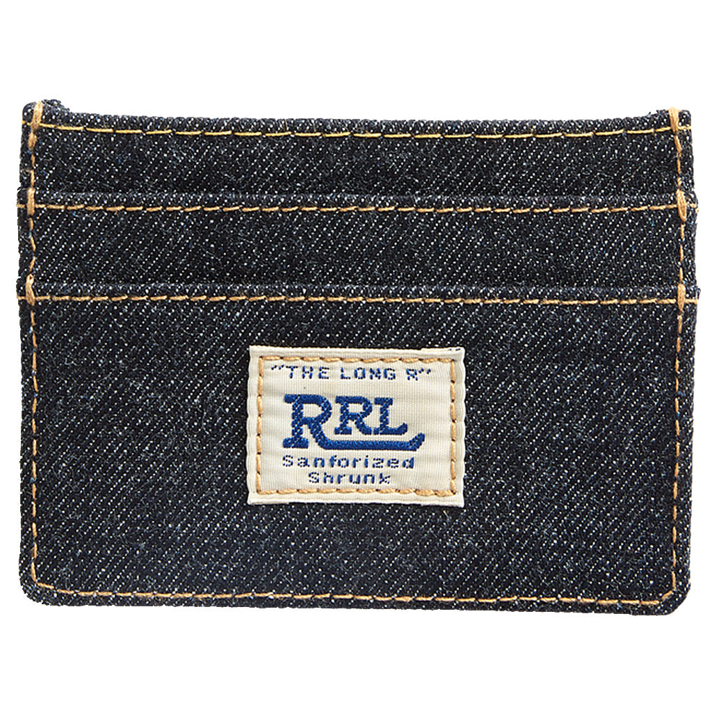 Double RL : INDIGO DENIM CARD HOLDER