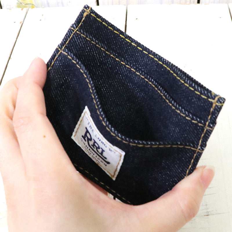 Double RL : INDIGO DENIM CARD HOLDER
