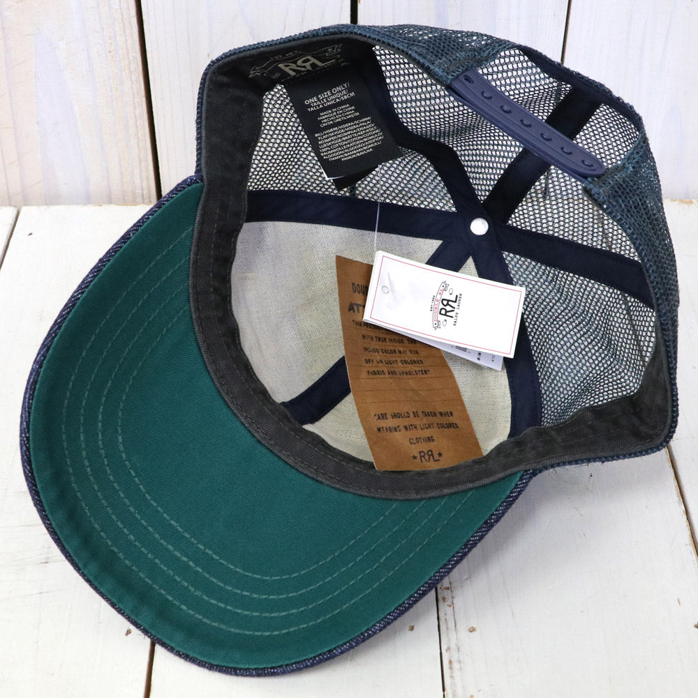 Double RL : INDIGO DENIM TRUCKER CAP (INDIGO)