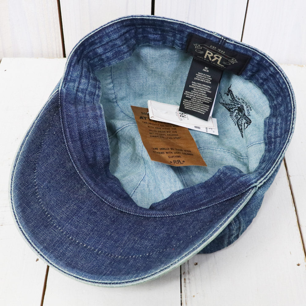 SALE50%OFF】Double RL『DENIM NEWSBOY CAP』(MEDIUM INDIGO