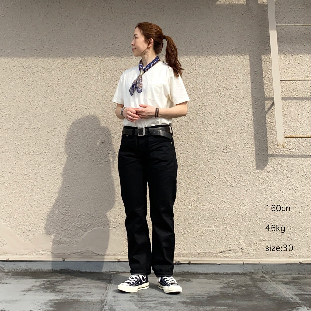 Double RL : SLIM FIT BLACK SELVEDGE JEAN (WORN IN BLACK WASH)