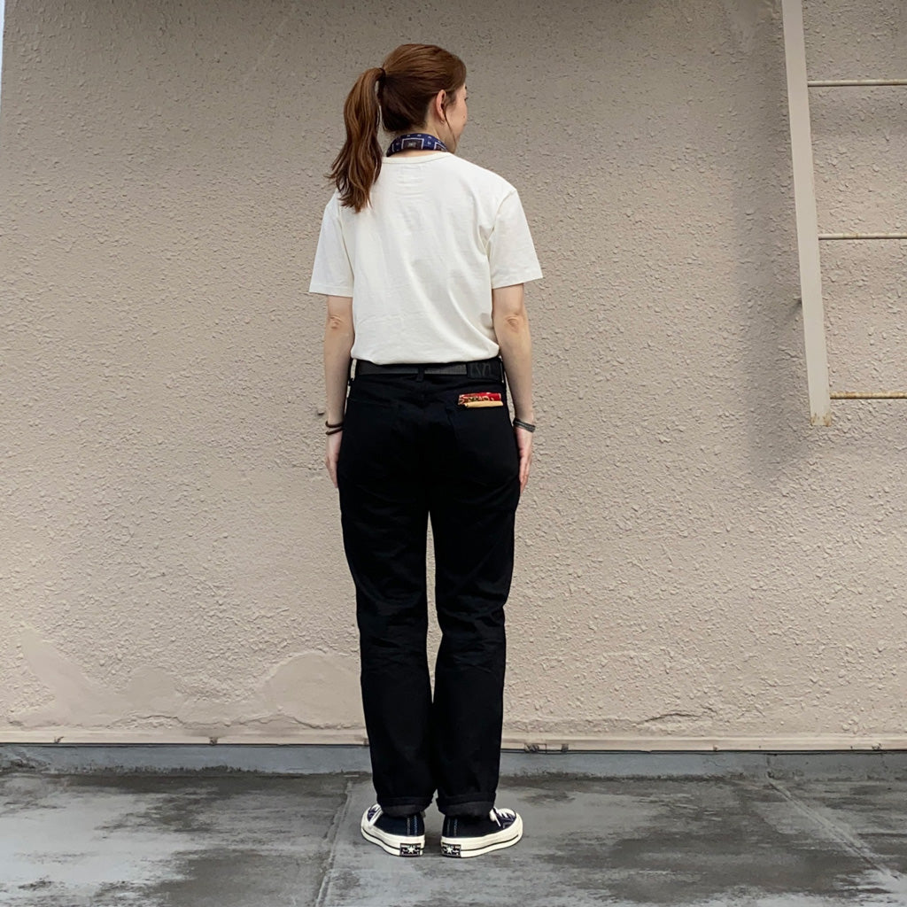 Double RL : SLIM FIT BLACK SELVEDGE JEAN (WORN IN BLACK WASH)