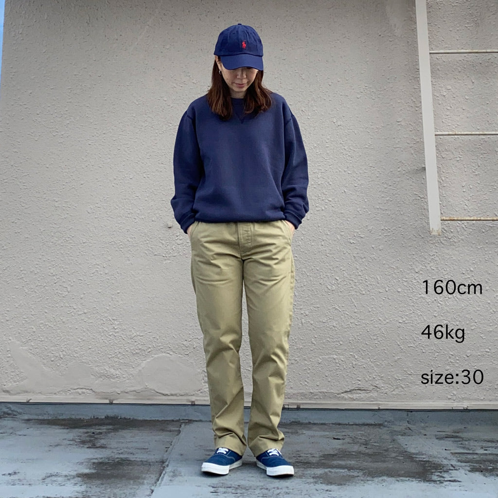 Double RL : SLIM FIT COTTON CHINO (GURKA)