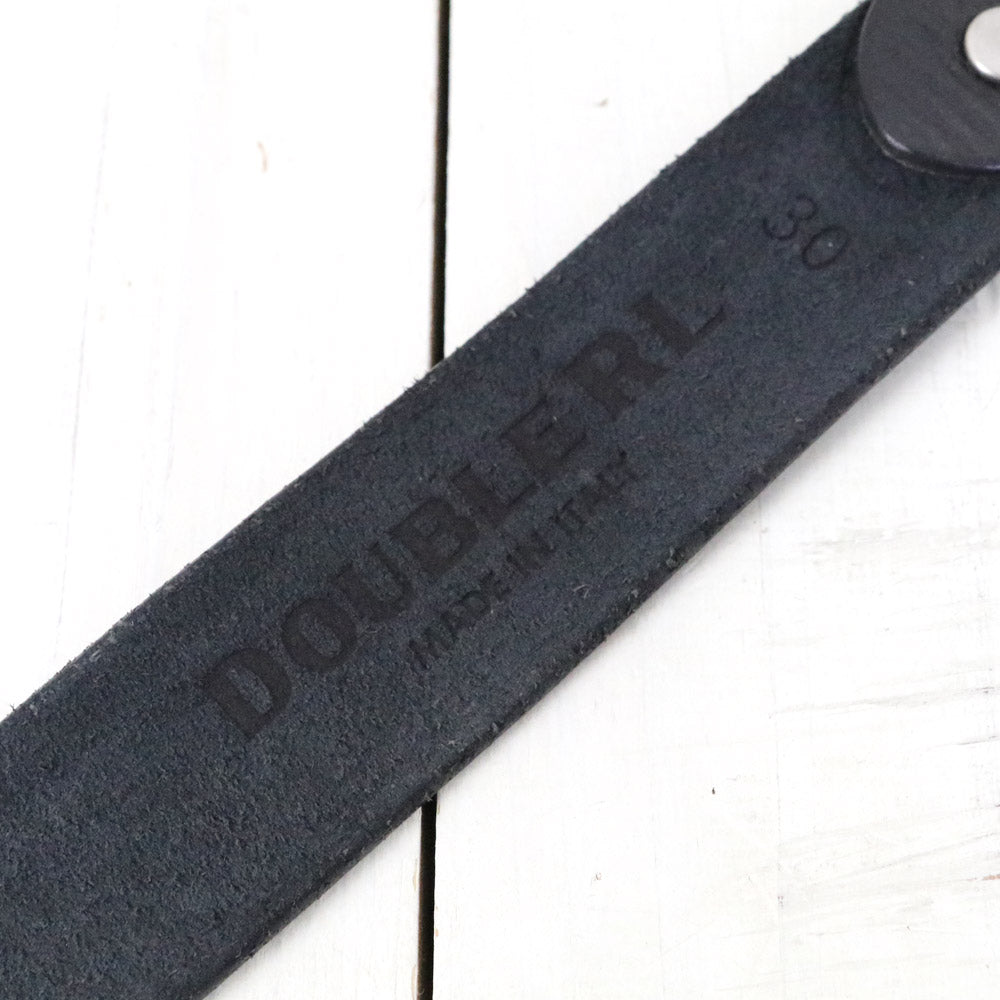 Double RL : HAND-BURNISHED LEATHER BELT (VINTAGE BLACK)