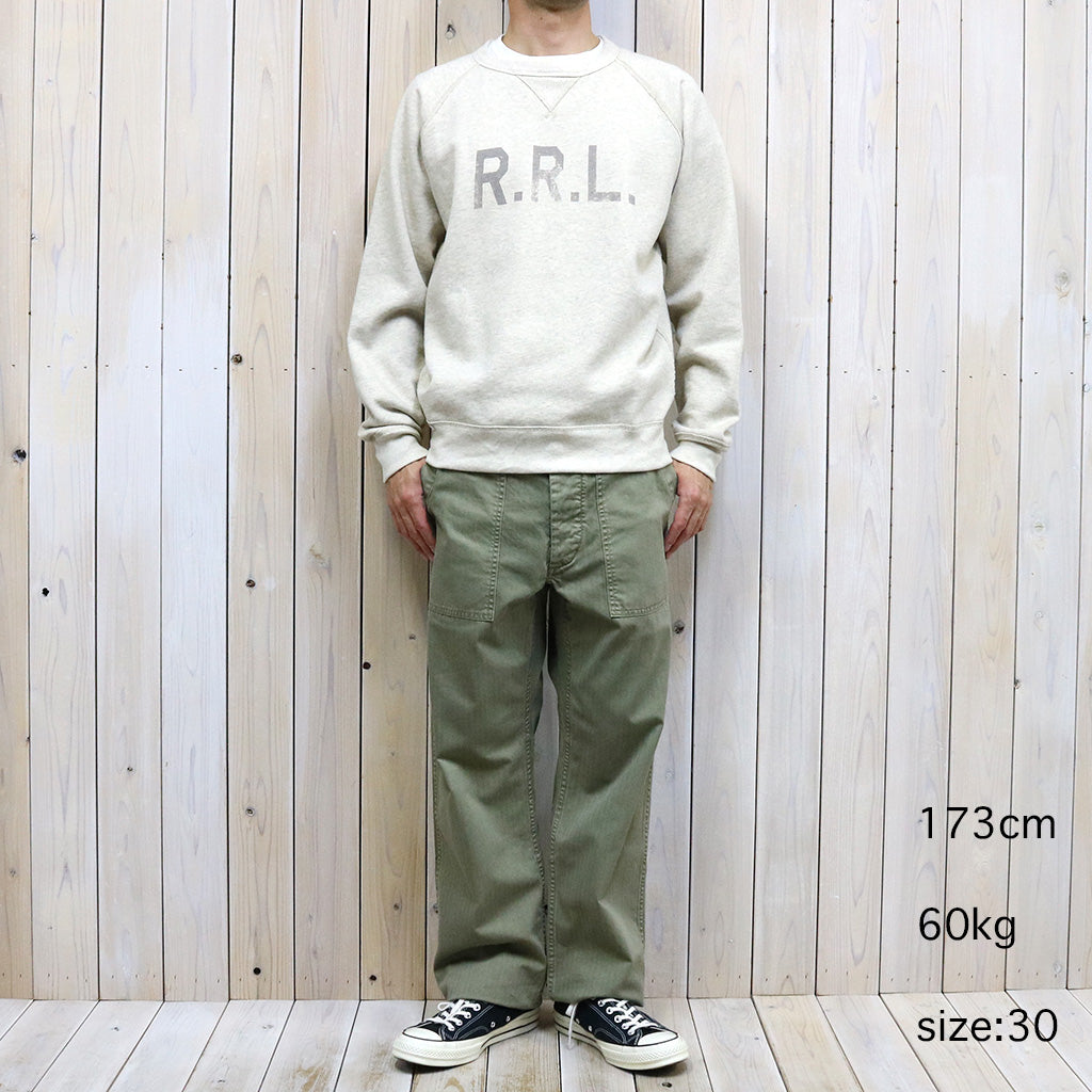 Double RL : COTTON HERRINGBONE PANT (GREEN)