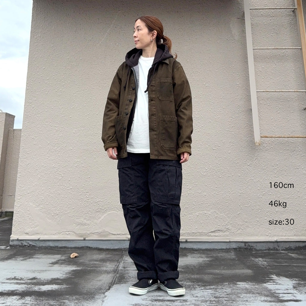 Double RL : CANVAS SURPLUS CARGO PANT (BLACK)