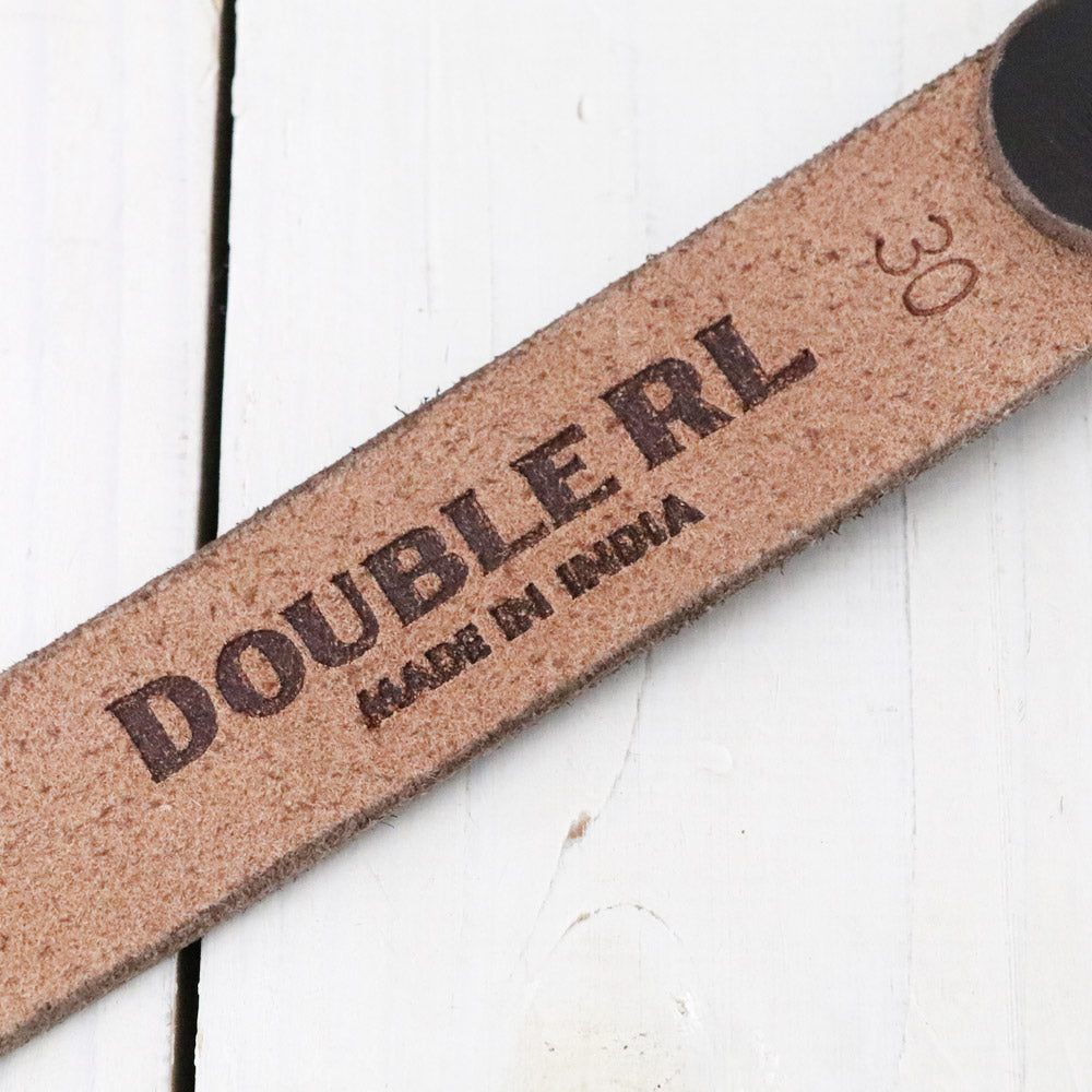 Double RL『TERRANCE TUMBLED LEATHER BELT』(BROWN)