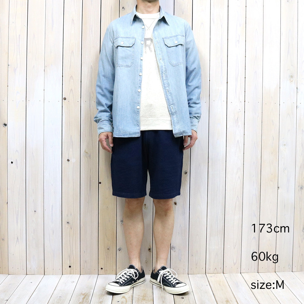 【SALE40%OFF】Double RL『INDIGO FRENCH TERRY SHORT』(NAVY)