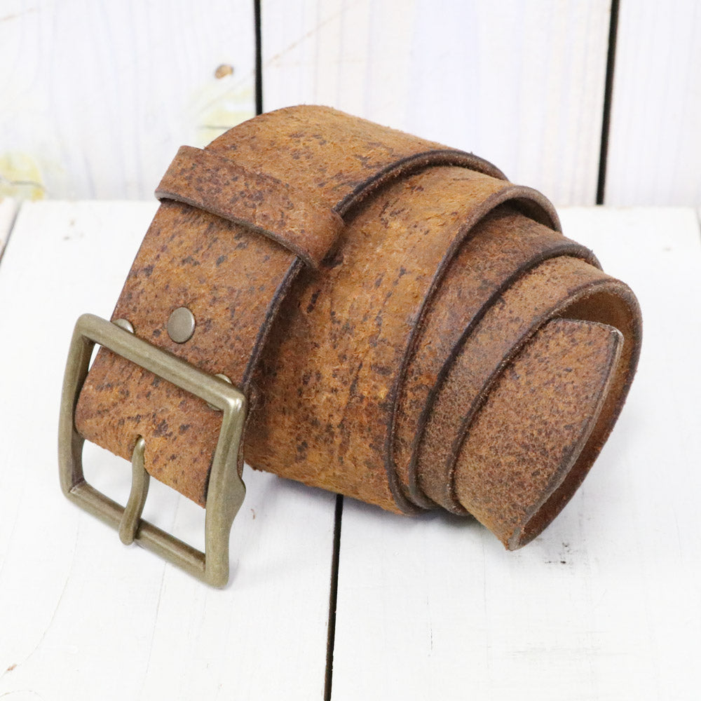 Double RL『DISTRESSED LEATHER BELT』(DISTRESSED TAN)