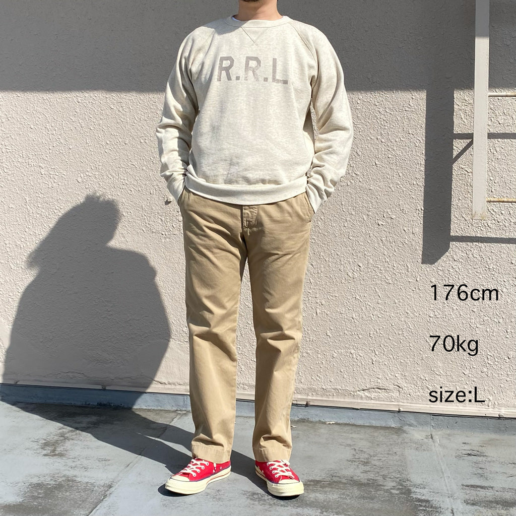 Double RL : LOGO FLEECE SWEATSHIRT (NATURAL)