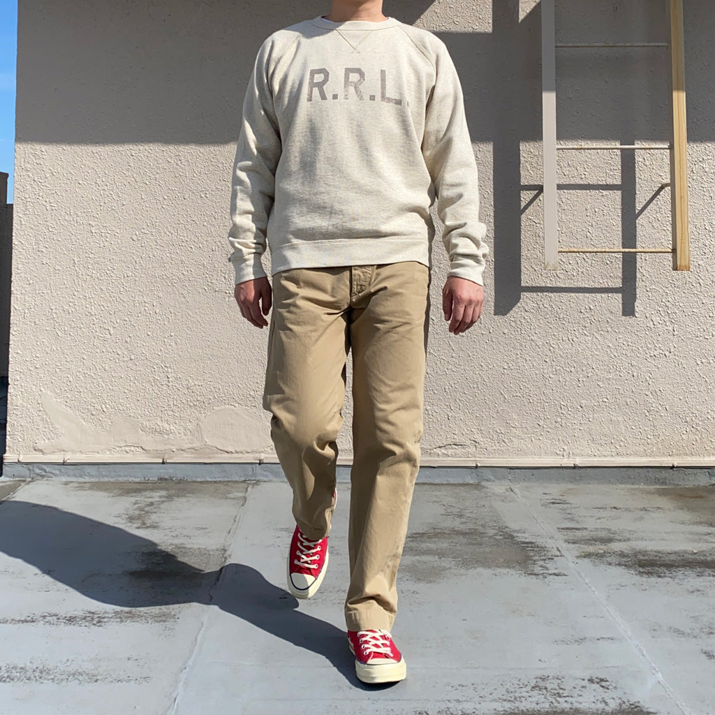 Double RL : LOGO FLEECE SWEATSHIRT (NATURAL)
