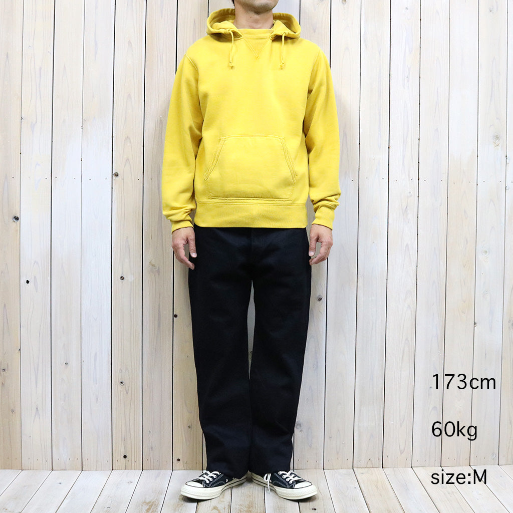 Double RL : GARMENT-DYE FLEECE HOODIE (GOLD)