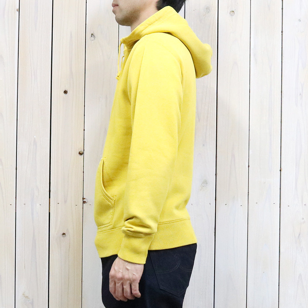 Double RL : GARMENT-DYE FLEECE HOODIE (GOLD)