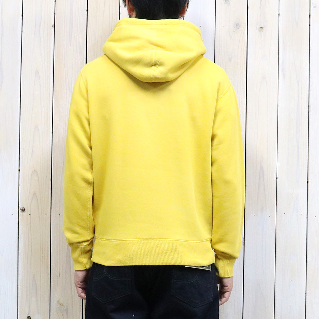 Double RL : GARMENT-DYE FLEECE HOODIE (GOLD)