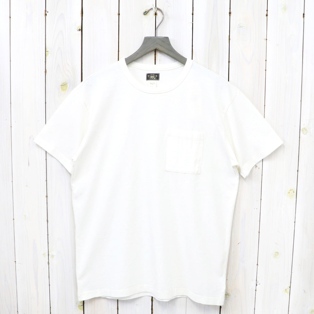Double RL : GARMENT-DYED POCKET T-SHIRT 2PACK (WHITE)