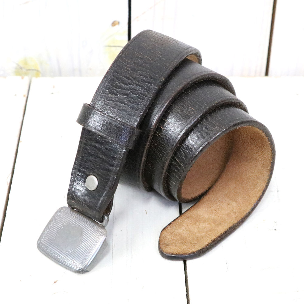 Double RL : VINCENNES LEATHER BELT (VINTAGE BLACK)
