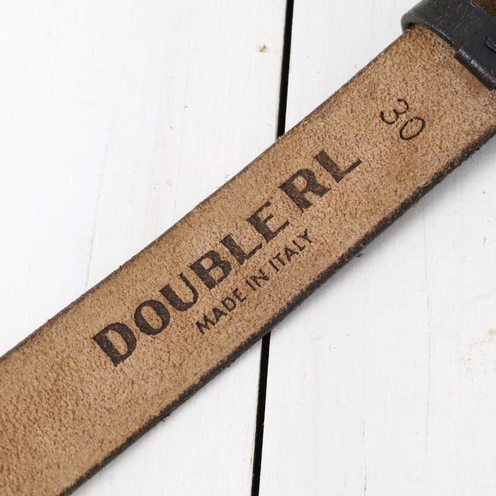 Double RL : VINCENNES LEATHER BELT (VINTAGE BLACK)