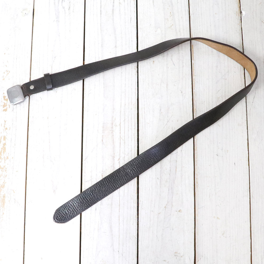 Double RL : VINCENNES LEATHER BELT (VINTAGE BLACK)
