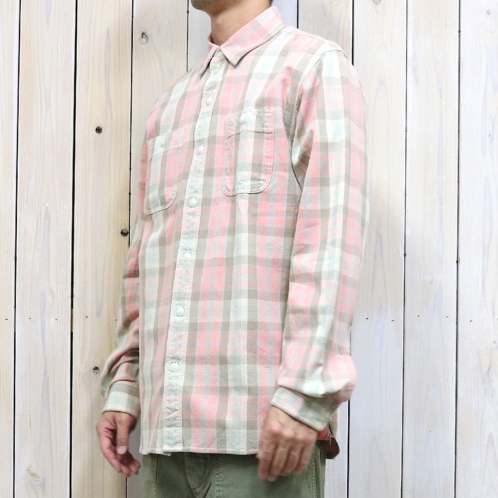 【SALE50%OFF】Double RL『PLAID WOVEN WORK SHIRT』(PINK)